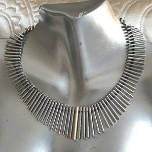 silver tone necklace